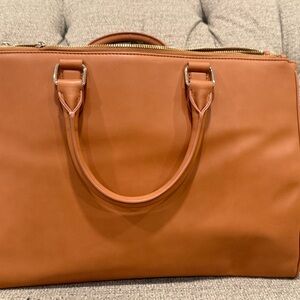 Mark & Graham Faux Leather Tote in Cognac